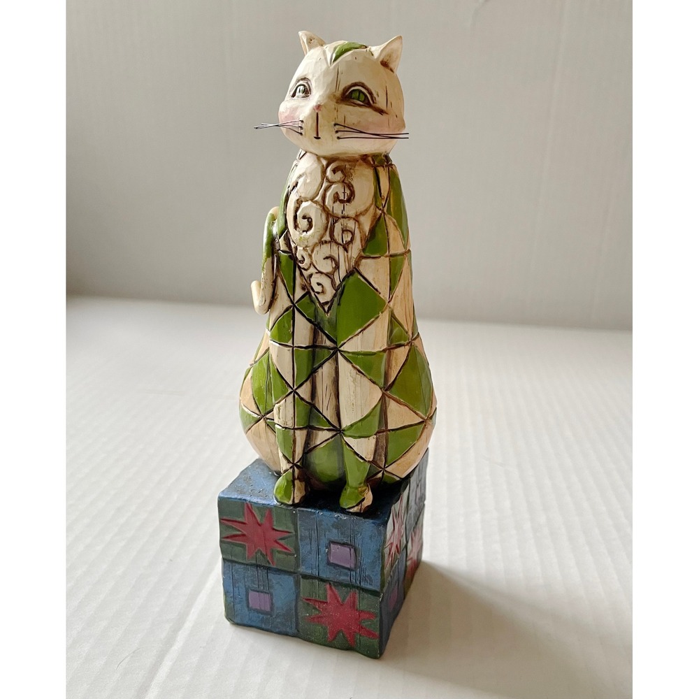 Jim Shore 2003 Felicity Cat Heartwood Creek fall figurine holiday